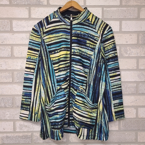 erin london Jackets & Blazers - Erin London Vibrant Long Sleeve Athletic Jacket Size Small